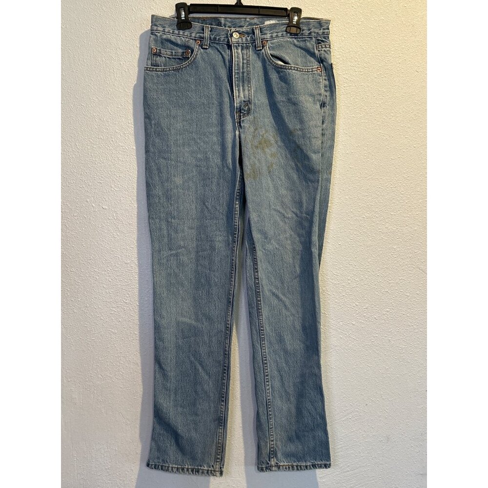 Levis Jeans Men 33x32 Blue 550 ZIP Fly Straight Denim Pants  Y2K